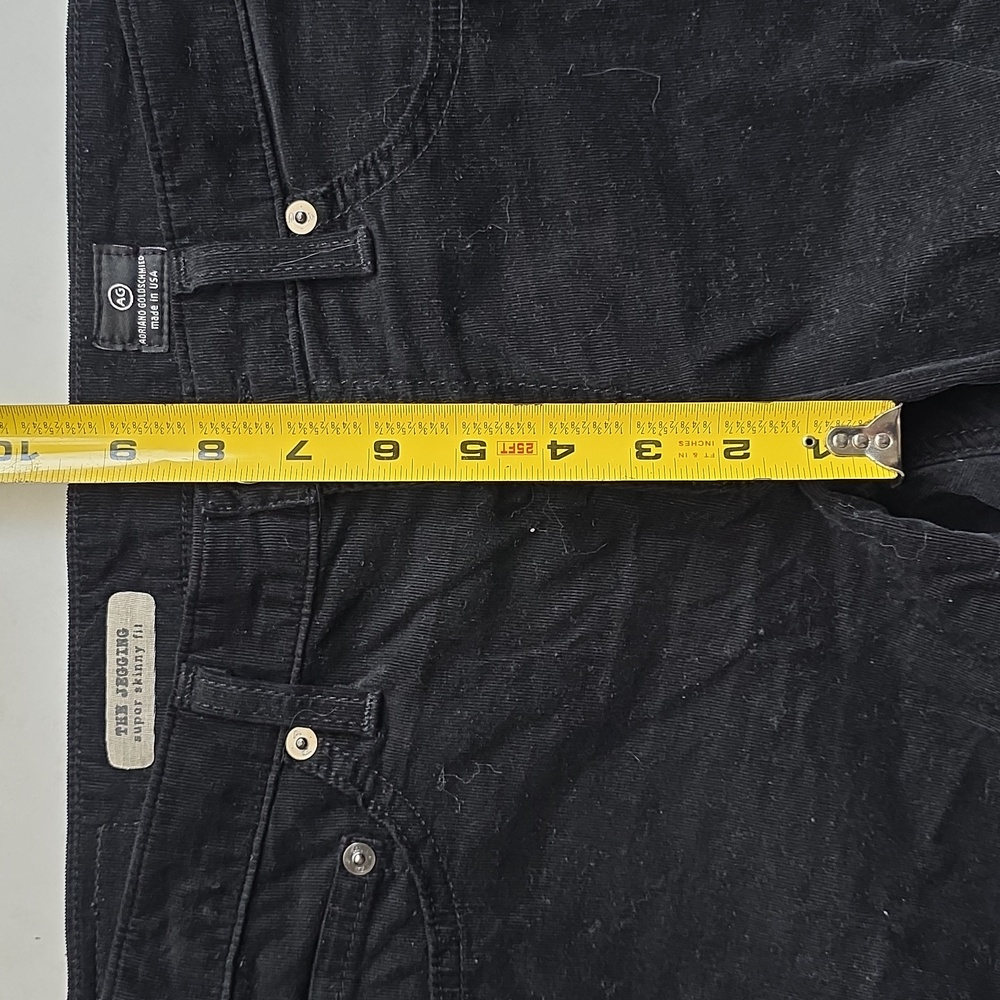 AG Adriano Goldschmied the Jegging Super Skinny Fit corduroy Black 29r Low Rise - Picture 8 of 12